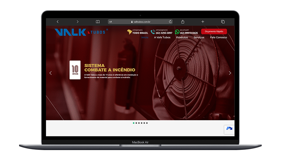 Desenvolvimento de Site Valk Tubos