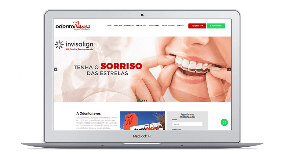 Desenvolvimento Site OdontoNaves